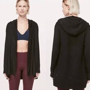 Lululemon Sundown Wrap Sweater Hooded‎ Black